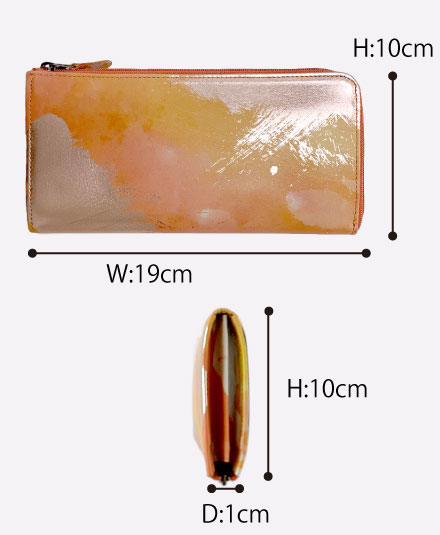 限定 オレンジ ウォレット L字F束入れ
