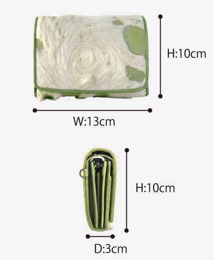 毛付き2つ折り財布