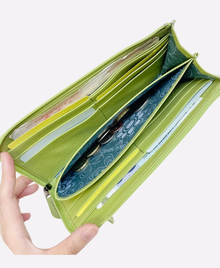 金銀花型押し L字F束入れ