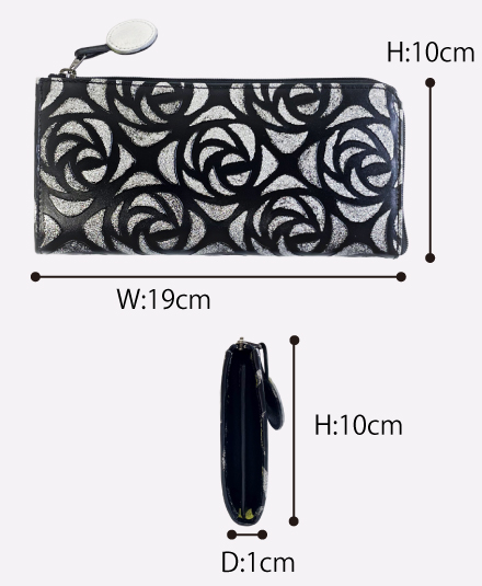 バラ型押し L字F束入れ