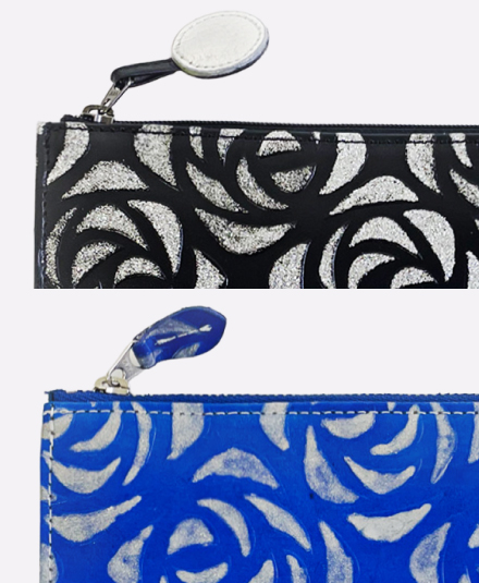 バラ型押し L字F束入れ